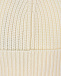 Кремовая шапка с помпоном из меха Yves Salomon | Фото 3