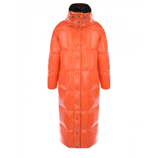 Оранжевое стеганое пальто Naumi | Фото 1