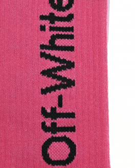 Носки цвета фуксии с черным логотипом Off-White , арт. OGRA001S22KNI0023210 | Фото 2
