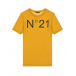 Желтая футболка с черным лого No. 21 | Фото 1