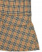 Бежевое платье в клетку с логотипом на воротнике Burberry | Фото 4