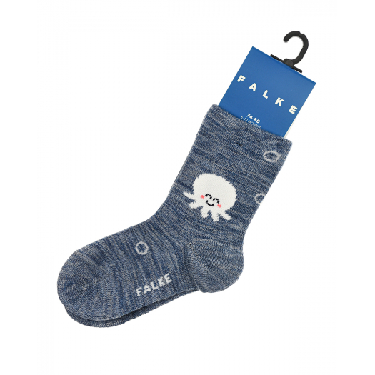 Синие носки с принтом &quot;Осьминог&quot; Falke | Фото 1
