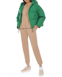 Зеленая короткая куртка Yves Salomon Зеленый, арт. 23WYV02565DOXW A8144 | Фото 2