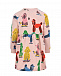 Розовое платье с принтом &quot;разноцветные пудели&quot; Stella McCartney | Фото 3