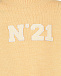 Бежевый джемпер с белым лого No. 21 | Фото 3
