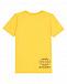 Желтая футболка с черным логотипом Bikkembergs | Фото 2