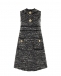 Серое твидовое платье с декоративными пуговицами Dolce&Gabbana | Фото 1