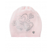 Розовая шапка с декором из страз Il Trenino | Фото 1