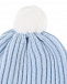 Голубая шапка из шерсти и кашемира Il Trenino | Фото 4