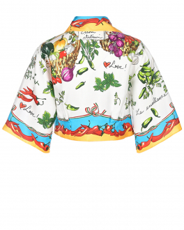 Шелковая рубашка с принтом &quot;Capri&quot; Dolce&Gabbana Мультиколор, арт. L55S69 G7E1P HA3UR | Фото 2