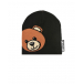 Черная шапка с принтом &quot;медвежонок&quot; Moschino | Фото 1