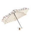 Зонт кремового цвета с принтом в горох, 17 см