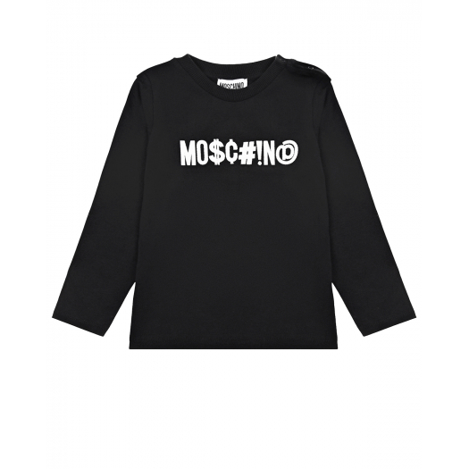 Черная толстовка с белым логотипом Moschino | Фото 1