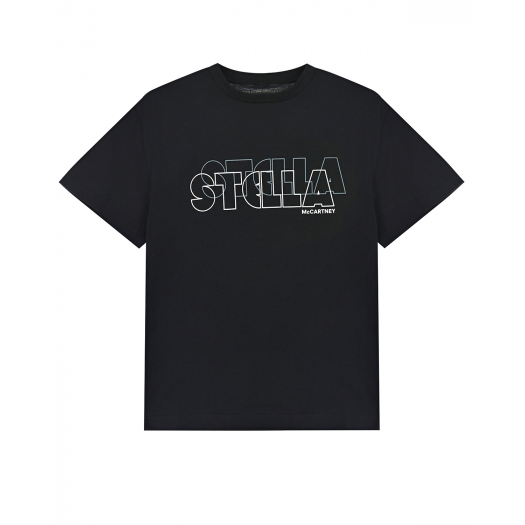 Черная футболка с логотипом Stella McCartney | Фото 1