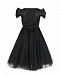 Черное платье с бантом из пайеток Monnalisa | Фото 2