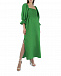 Зеленое льняное платье с рукавами 3/4 ALINE | Фото 4