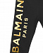 Черные леггинсы с золотым логотипом Balmain | Фото 3