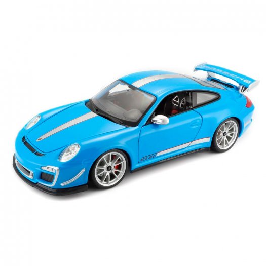 Металлическая машина Porsche 911 GT3 RS 4.0 light blue 1:18 Bburago | Фото 1