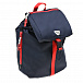 Синий рюкзак с красной отделкой 28х40х12 см Emporio Armani | Фото 2