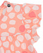 Платье персикового цвета с принтом в горошек Sanetta Kidswear | Фото 4