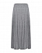 Серая плиссированная юбка из смесовой шерсти Pietro Brunelli | Фото 3