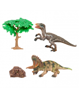 Динозавры и драконы для детей серии &quot;Мир динозавров&quot;: трицератопс, троодон (набор фигурок из 4 предметов) Masai Mara , арт. MM216-076 | Фото 2