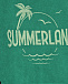 Зеленая футболка с принтом &quot;SUMMERLAND&quot; Yporque | Фото 3