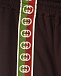Коричневые спортивные брюки с лампасами GUCCI | Фото 3