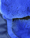 Синяя шапка-ушанка с мехом кролика Ploomlé | Фото 6