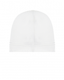 Белая вязаная шапка Paz Rodriguez Белый, арт. 040-42210 0101 H82 | Фото 2