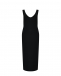 Трикотажное платье миди с V вырезом, черное Pietro Brunelli | Фото 1