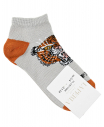 Серые носки с принтом "тигр"
