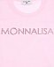 Розовая футболка со стразами Monnalisa | Фото 3