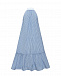 Платье расклешенное в тонкую полоску, голубое Philosophy di Lorenzo Serafini Kids | Фото 2