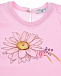 Розовая футболка с принтом &quot;ромашка&quot; Monnalisa | Фото 3