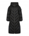 Стеганое пальто-пуховик с капюшоном, черное ADD | Фото 1