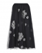 Черная юбка с цветочным декором  | Фото 1