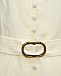 Платье на пуговицах с поясом пряжкой, кремовое TWINSET | Фото 3