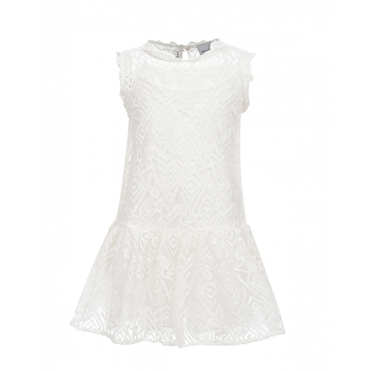 Белое платье с цветочной вышивкой Ermanno Scervino | Фото 1