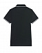Черная футболка-поло с контрастной отделкой Balmain | Фото 2