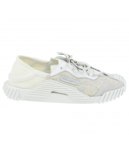 Белые кроссовки с кружевными вставками Dolce&Gabbana Белый, арт. D11008 AO237 80005 | Фото 2