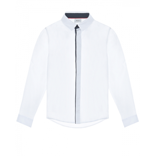 Белая рубашка с длинными рукавами Hugo Boss | Фото 1