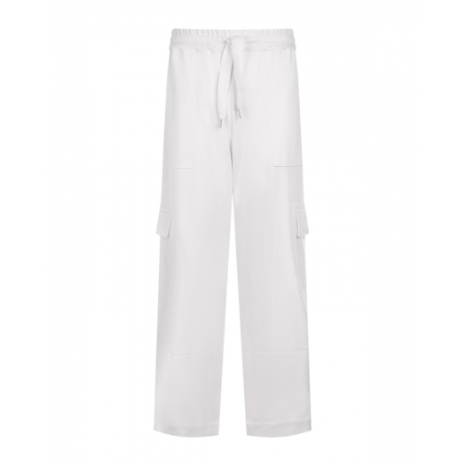 Белые брюки с карманами карго 5 Preview | Фото 1