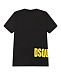 Черная футболка с желтым логотипом Dsquared2 | Фото 2