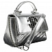 Серебристая стеганая сумка с лого Roberto Cavalli | Фото 2