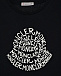 Черная футболка с белым логотипом Moncler | Фото 3