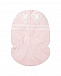 Розовая шапка-шлем с принтом &quot;белые зайцы&quot; Chobi | Фото 2