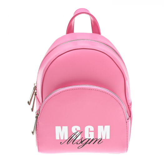 Розовый рюкзак с белым логотипом MSGM | Фото 1