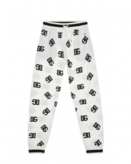 Спортивные брюки со сплошным лого Dolce&Gabbana Белый, арт. L5JP9P HS7KC HAVAN | Фото 1