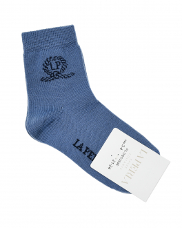 Синие носки с логотипом La Perla Синий, арт. 42035 T31 | Фото 1